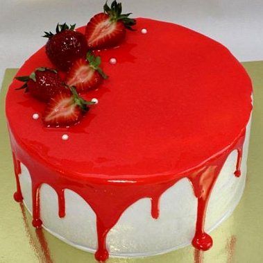 Торт глазурь с клубникой купить - новомосковск.сладкоежкин.рф