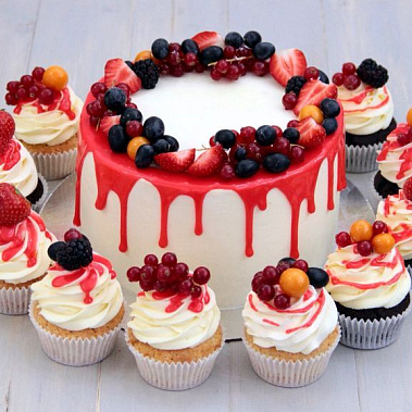 Торт глазурь и ягоды купить - новомосковск.сладкоежкин.рф